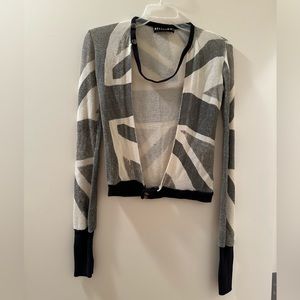 RELIGION CLOTHING Union Jack 🇬🇧 Gray Cardigan Sweater [Size Small]